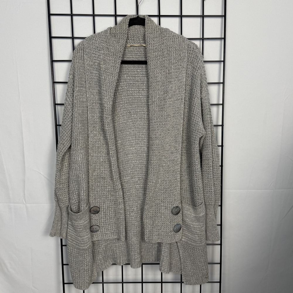 Soft Surroundings Townsend Cardigan Sweater Womens XS Gray Cabin Cottagecore